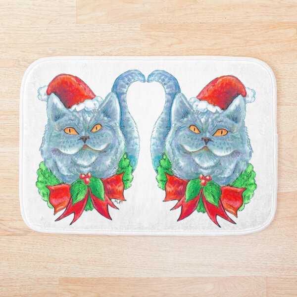 Artikelvorschau, Weihnachts Kurzhaar Katze entworfen und verkauft von Jokertoons.
