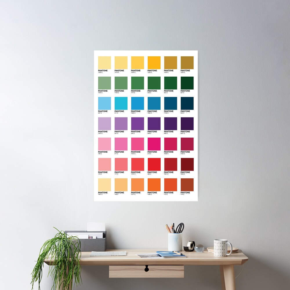 Shades of Pantone Colors Poster