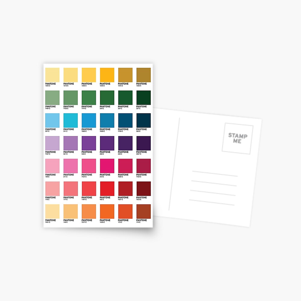 Shades of Pantone Colors Postcard