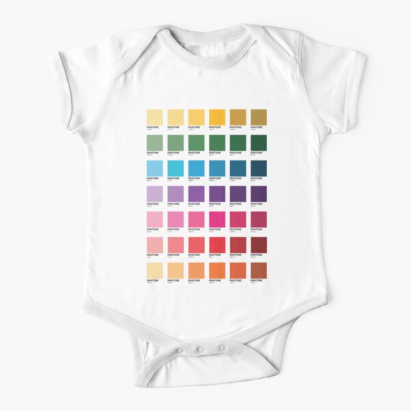 Schattierungen von Pantone-Farben Baby Body Kurzarm