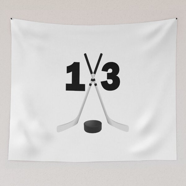 Item preview, Hockey number 13 - thirteen with sticks and disc designed and sold by AllShirts21.