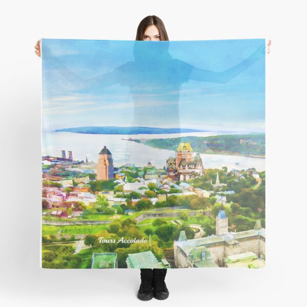 Le Vieux-Québec vu du ciel Foulard
