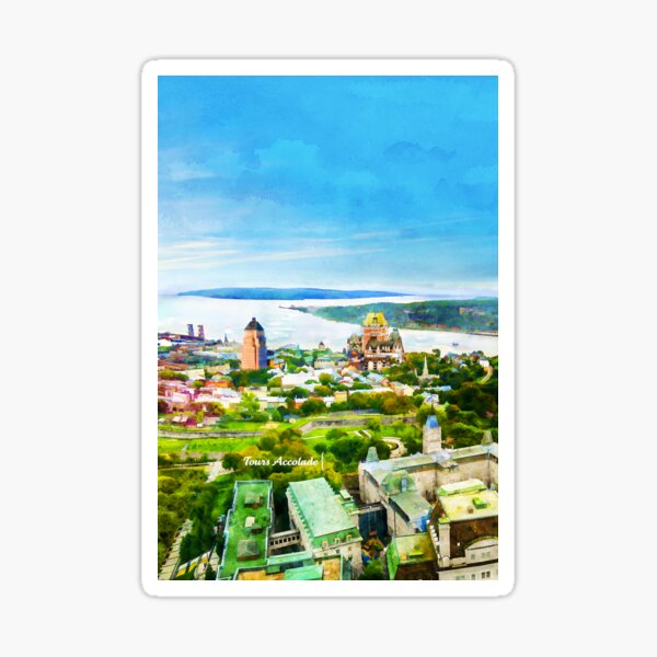 Le Vieux-Québec vu du ciel Sticker
