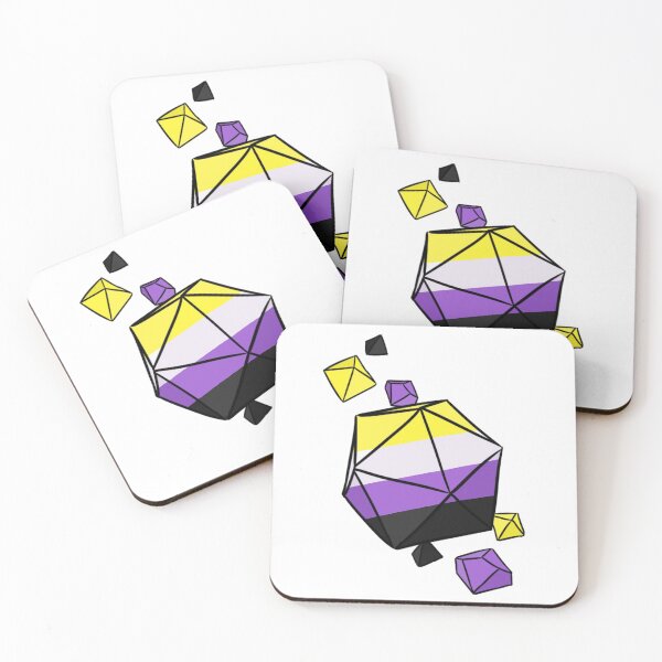 Item preview, Nonbinary Pride Flag Dice Set designed and sold by Blizardstar.