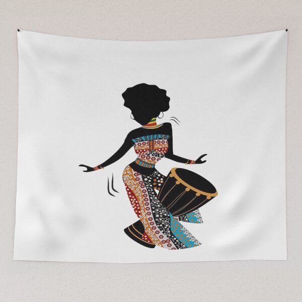 Item preview, Ethnicolor, woman playing drum designed and sold by littlestore.