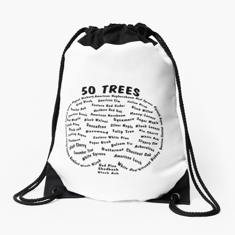 50 Trees Arbor Day Arborist Plant Tree Forest Gift. Drawstring Bag