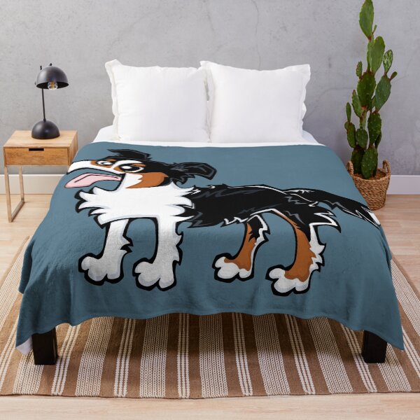 Item preview, Border Collie - Tricolour (Full Body) BLUE BG designed and sold by TheChicken.