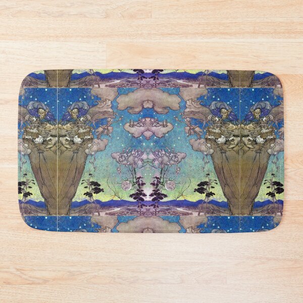 Item preview, Arthur Rackam fairies stealing the moon mirror designed and sold by myatticstudio.