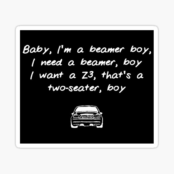 Beamer Stickers Redbubble - beamer boy roblox id new images beam