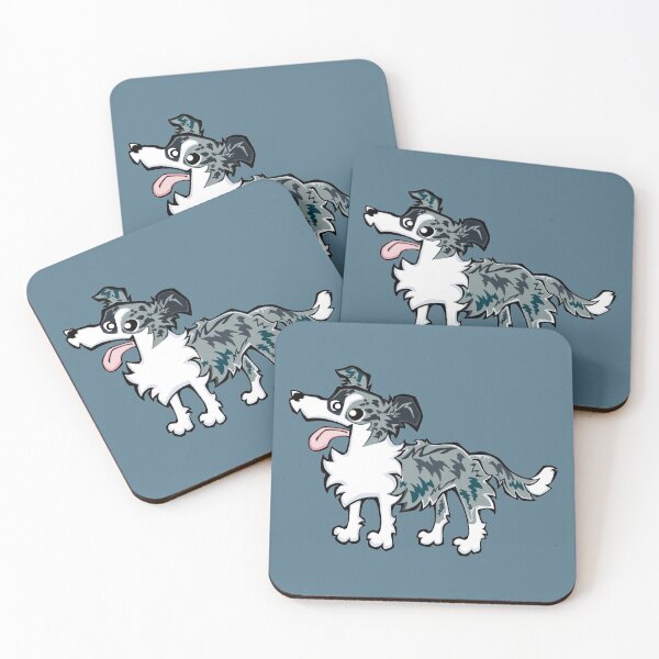 Item preview, Border Collie - Blue Merle (Full Body) BLUE BG designed and sold by TheChicken.