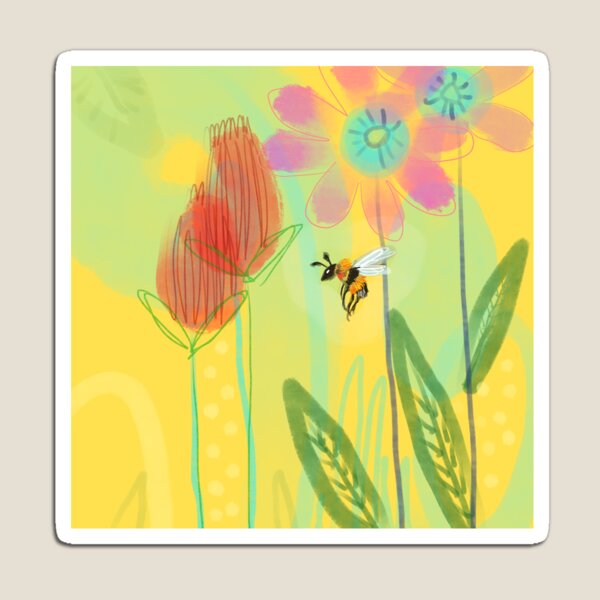 Bumble Bee On A Sunny Day Magnet