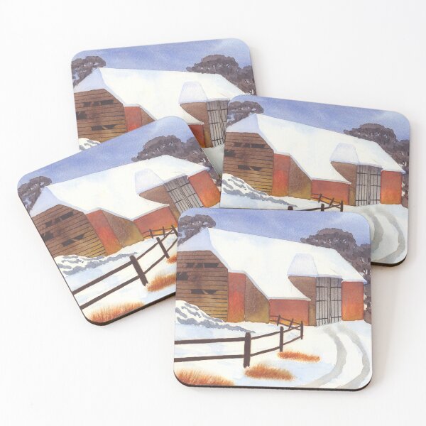 Item preview, Barn in Snow designed and sold by jamesknightsart.
