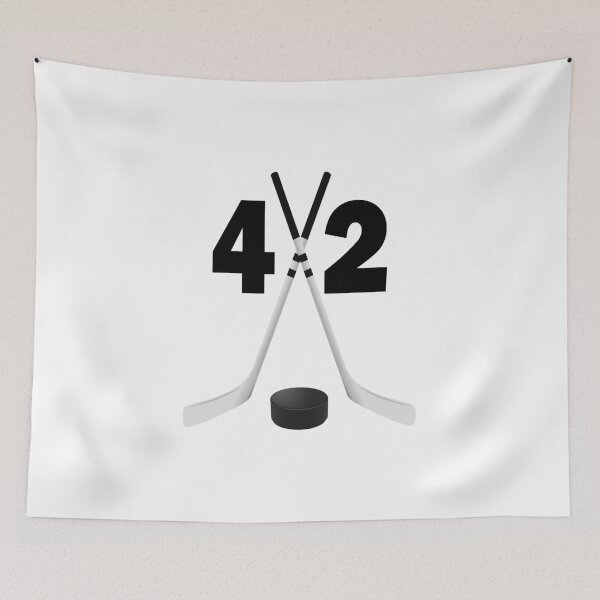 Item preview, Hockey number 42 - forty two with sticks and disc designed and sold by AllShirts21.