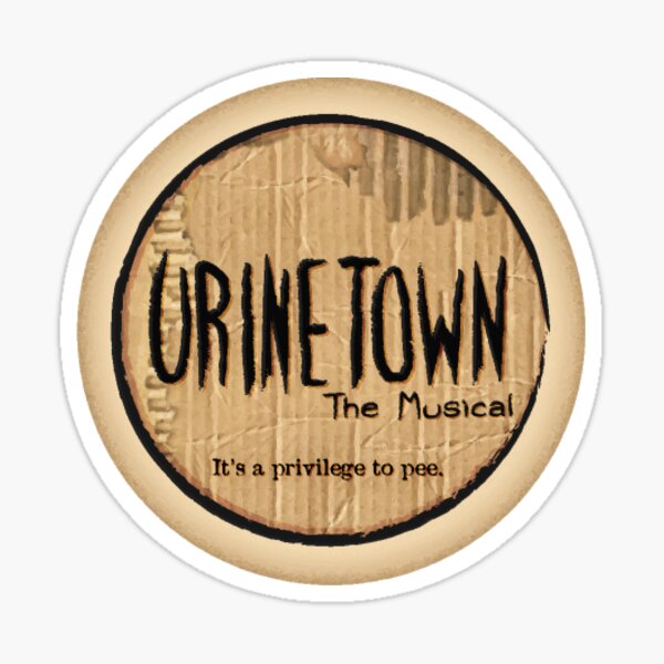 Vista previa del artículo con la obra «Pegatina de Urinetown», diseñado y vendido por aubreyalomar.