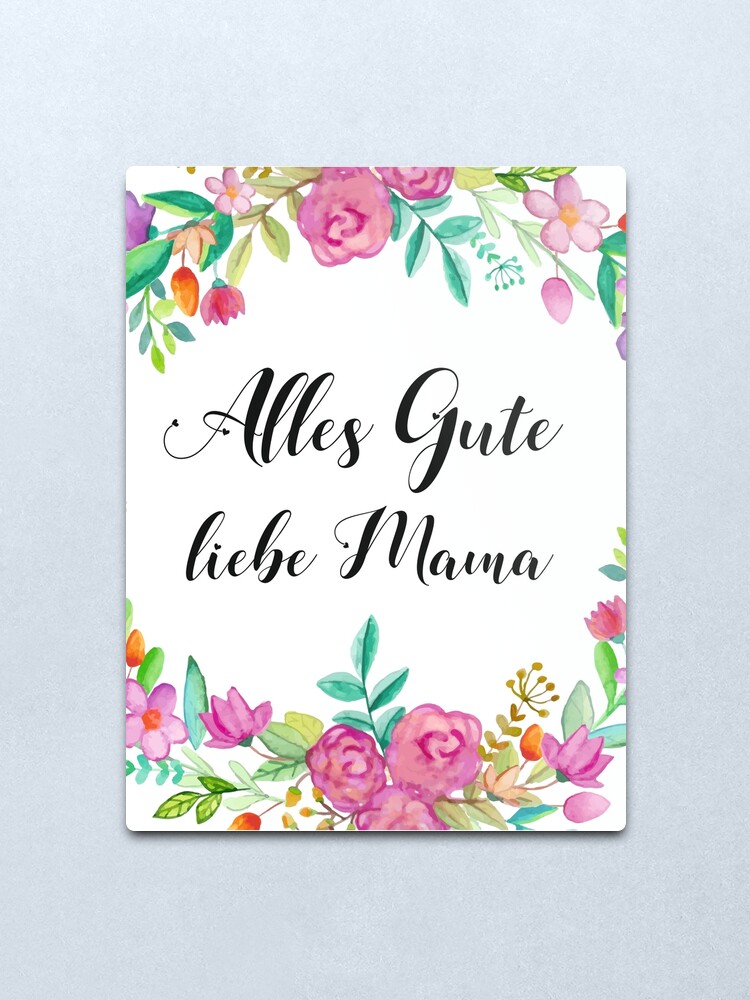 Liebe Mama Mutter Quote German Family Love Gift Idea Metal Print By Tanabe Redbubble