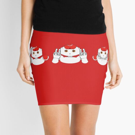 Robots See Hear Speak no Evil Mini Skirt