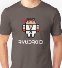 Ryu from Street Fighter goes Google Android Style Unisex T-Shirt