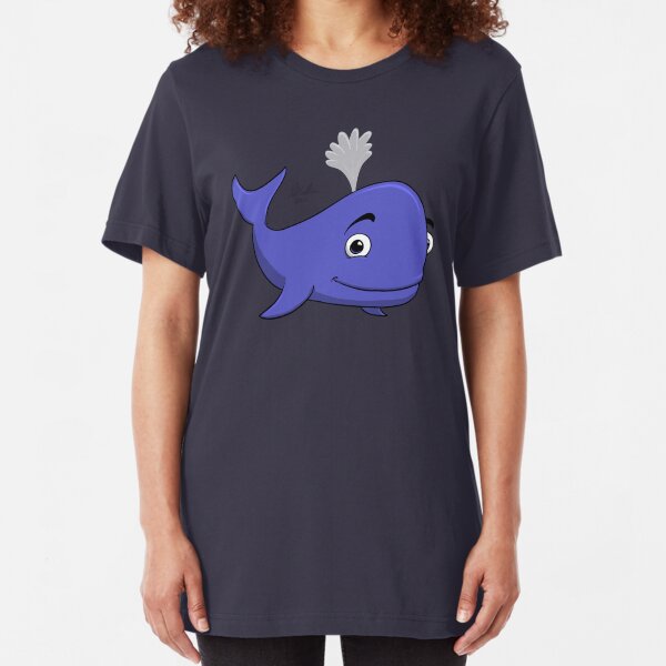 Blue Whale! Slim Fit T-Shirt