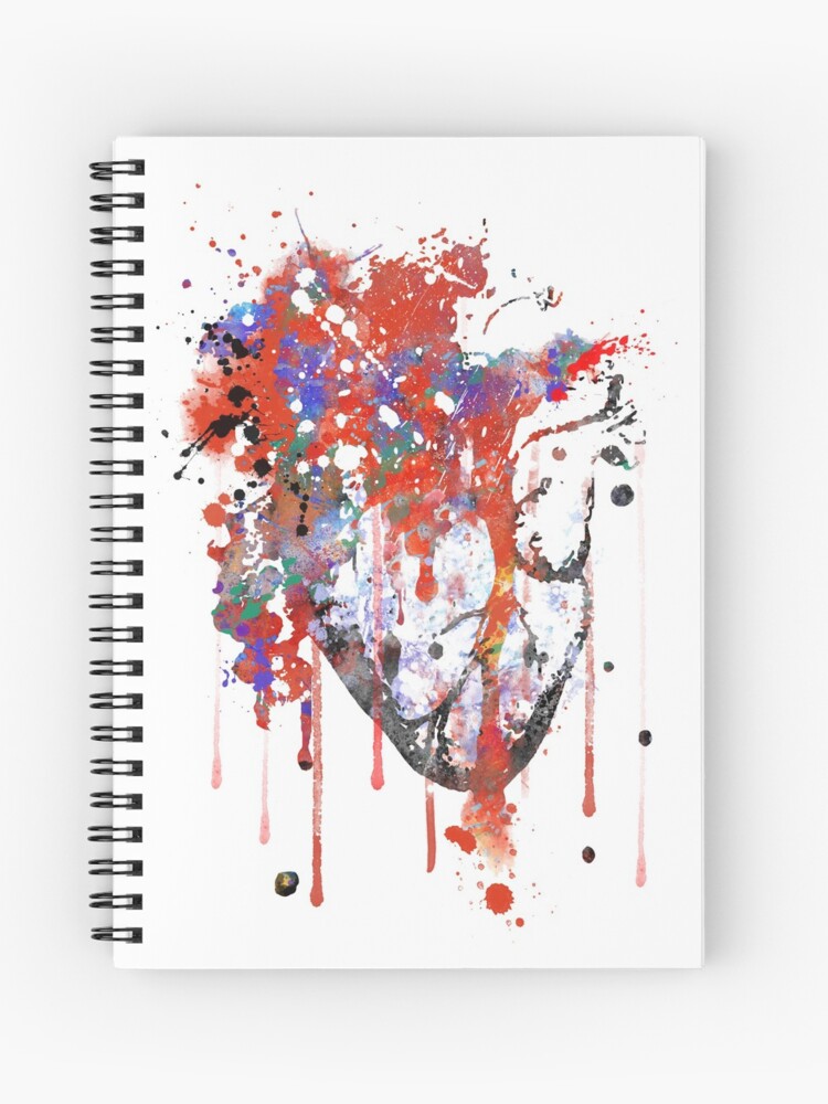 Heart Anatomy T-Shirt - Watercolor - Codex Anatomicus