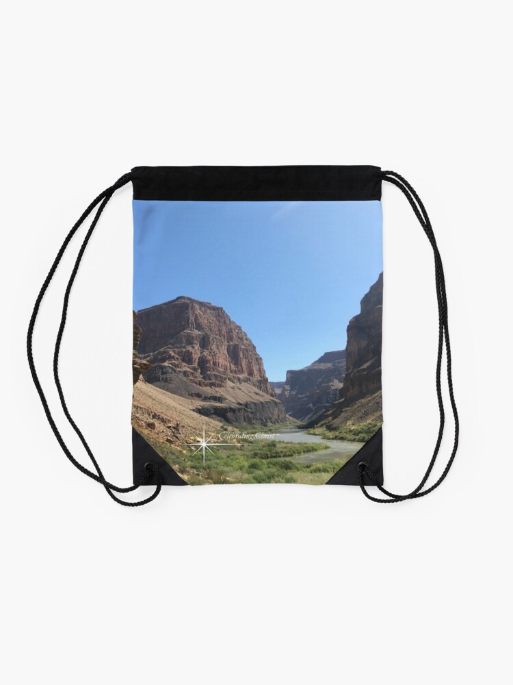 Alternate view of Grand Canyon Colorado River Scene - From ccnow.info Drawstring Bag