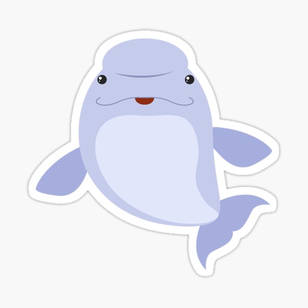 &ldquo;Cute Beluga Whale Sticker&rdquo; Sticker for Sale by SatisfiedStckrs | Redbubble