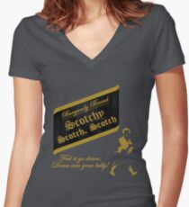 Scotchy, Scotch, Scotch Women's Fitted V-Neck T-Shirt