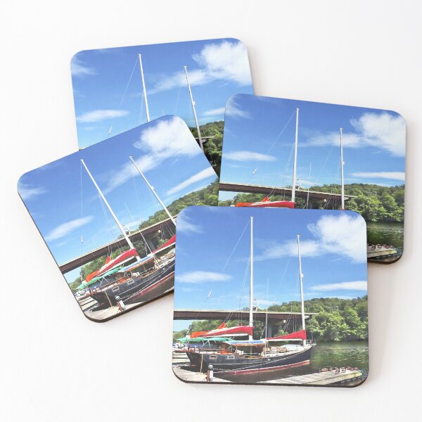 Item preview, Kingston NY - Colorful Boats on Rondout Creek designed and sold by Susan Savad.
