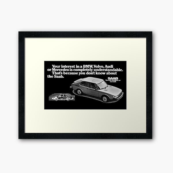 SAAB 900 TURBO Framed Art Print