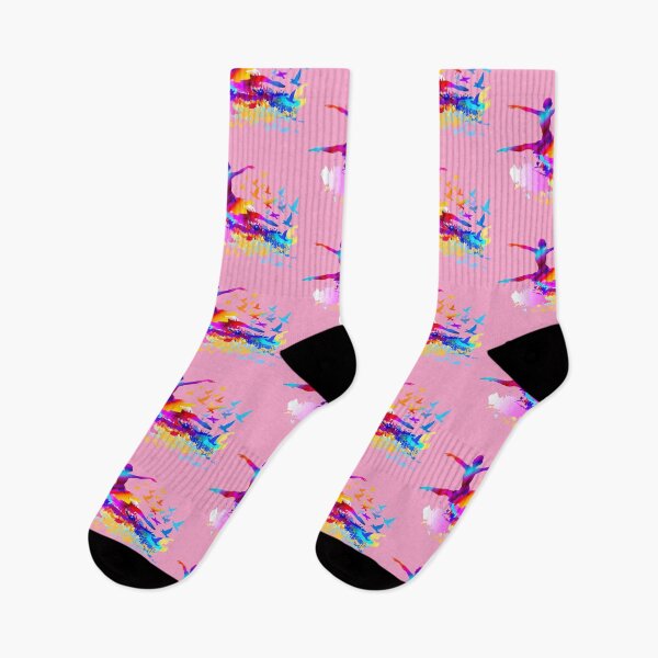 Item preview, Ballet dancer jumping with flying birds designed and sold by Arija07.