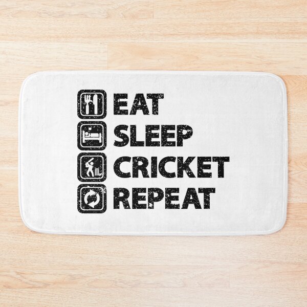 Item preview, Cricket Fanatic - EAT SLEEP CRICKET REPEAT designed and sold by IdentiTee Studios.