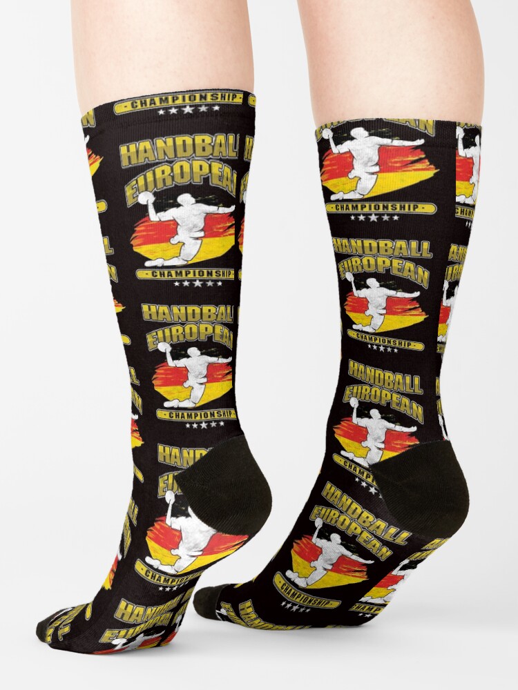 "European Champion 2020 Handball" Socks by millefolium Redbubble