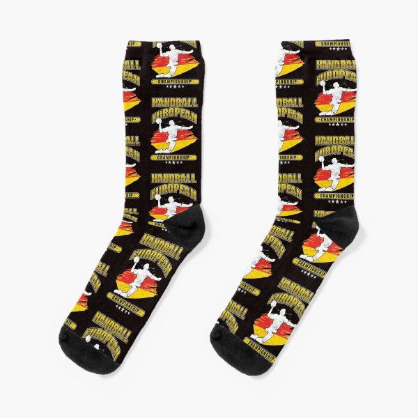 "European Champion 2020 Handball" Socks by millefolium Redbubble