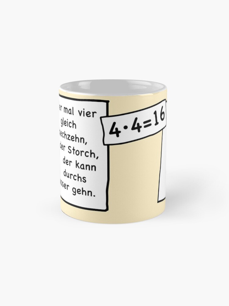 Alternate view of Cocoa with brains | 4x4 comprehension and retention with learning cups at breakfast | 1 Times Square Numbers | Vintage Mug