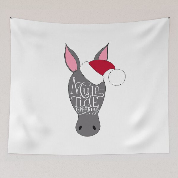 Item preview, Mule-Tide Greetings, Funny Christmas Mule Pun designed and sold by Gsallicat.