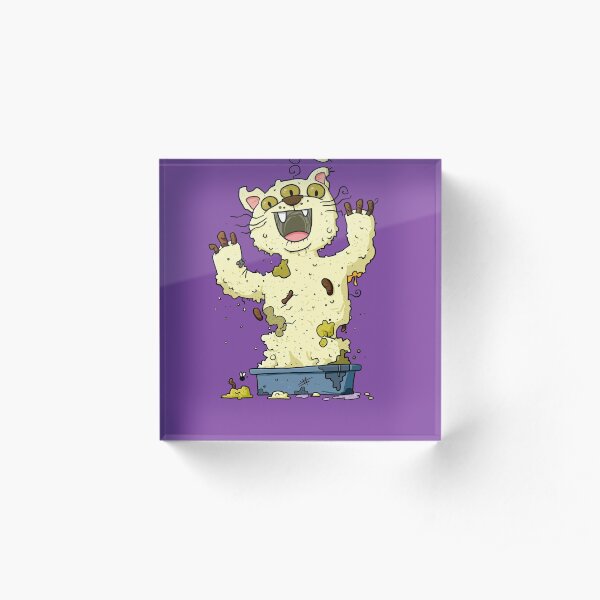 Litter Tray Monster Acrylic Block