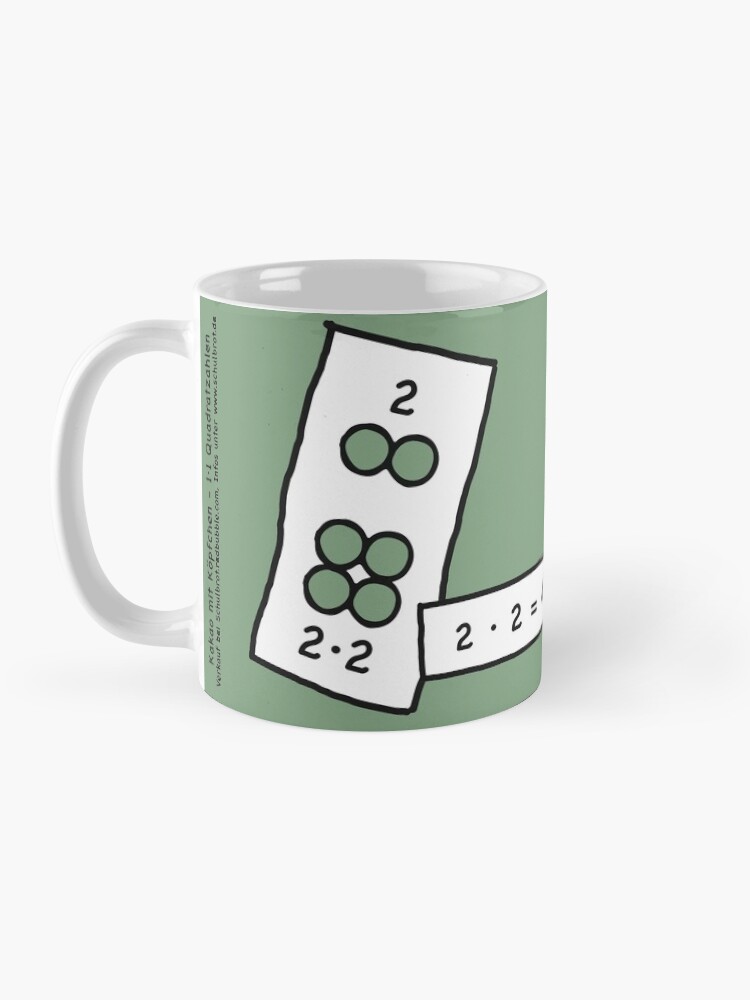 Alternate view of Cocoa with brains | 2x2 comprehend and keep with learning cups at breakfast | 1 Times Square Numbers | Vintage Mug