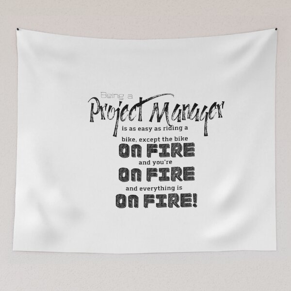 Item preview, funny project manager saying on fire designed and sold by Awesomefamily.