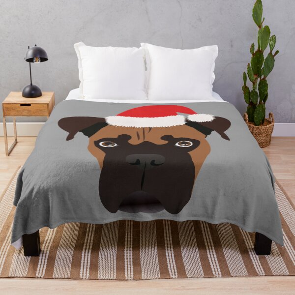Aperçu de l'œuvre Chiot Boxer de Noël créée et vendue par KCPetPortraits.