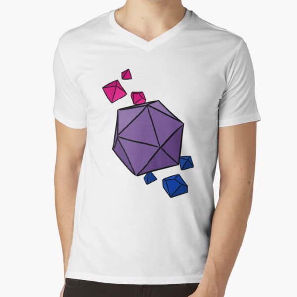 Bi Pride Colors Dice Set V-Neck T-Shirt