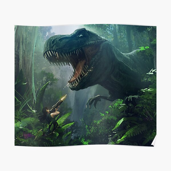ARK: ENDURE DINO ATTACK T-REX "ENDURE" Poster