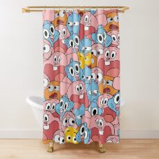 The Amazing World Of Gumball Wattersons Pattern Shower Curtain