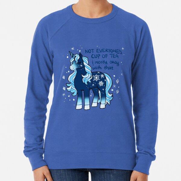 "Not Everyone's Cup of Tea" Snowflake Unicorn Lightweight Sweatshirt