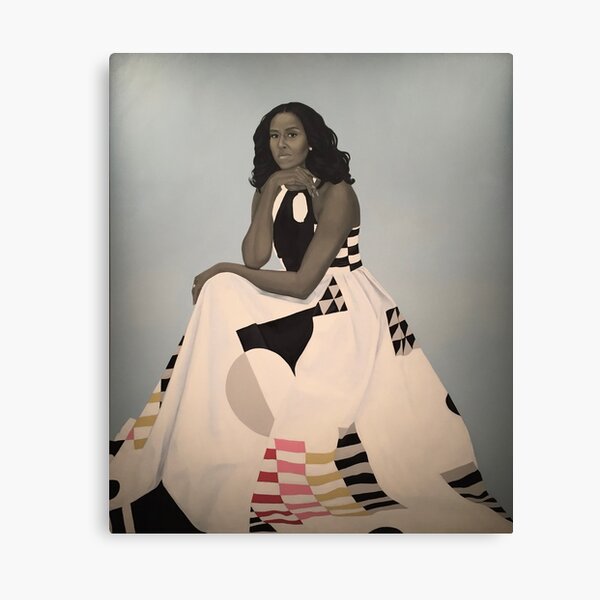 Unframed First Lady Michelle Obama Smithsonian's National Portrait Gallery Canvas Print