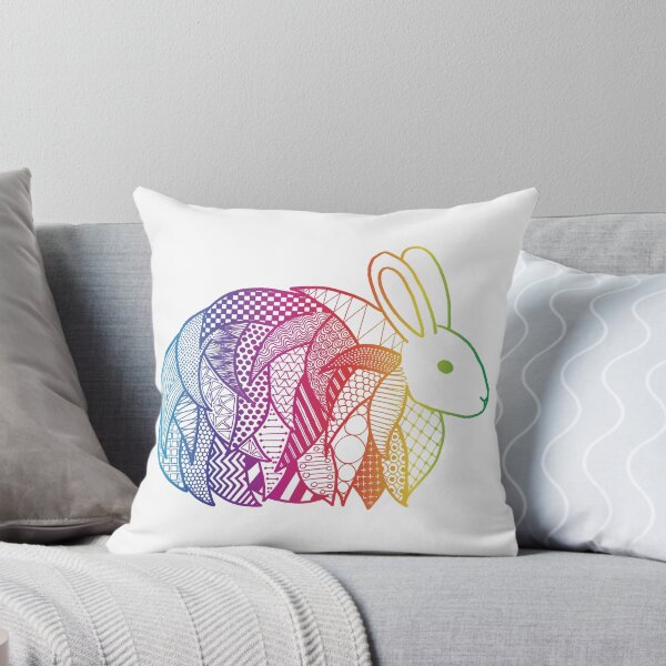 Item preview, Rainbow Angora Rabbit Mandala  designed and sold by Calen  Picard-Carroll.