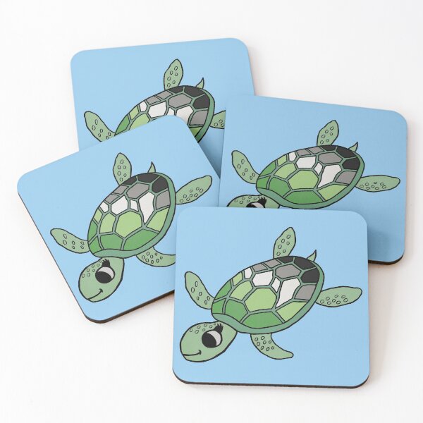 Item preview, Aromantic Pride Turtle designed and sold by Kai Alexander.