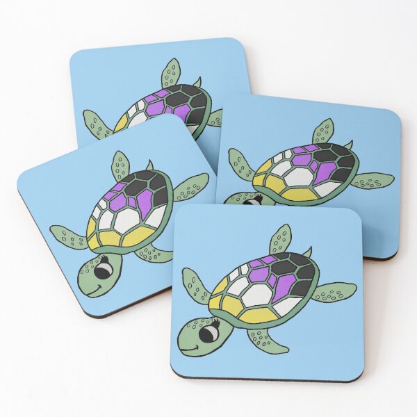 Item preview, Non Binary Pride Turtle designed and sold by Kai Alexander.