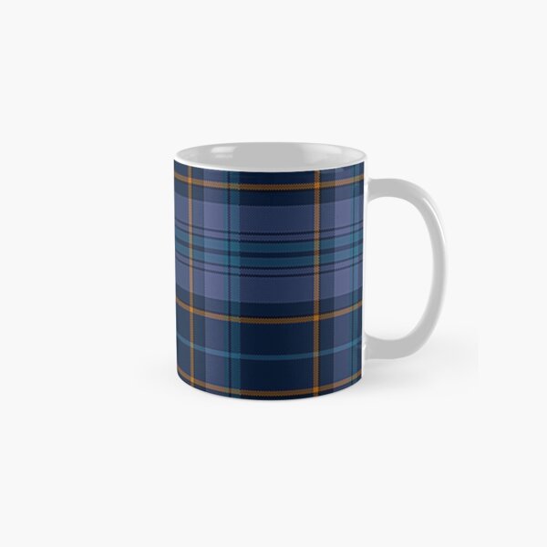 Navy Blue, Lavender & Gold Plaid Classic Mug