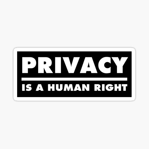 Vista previa del artículo con la obra «La privacidad es un derecho humano - Negro», diseñado y vendido por MOREDANKMEMES.