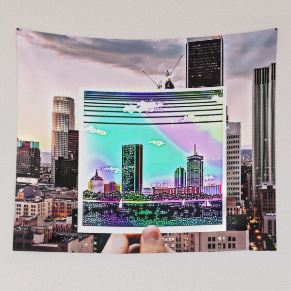 Aperçu de l'œuvre Art de la ville 8 bits créée et vendue par jellyrelish.