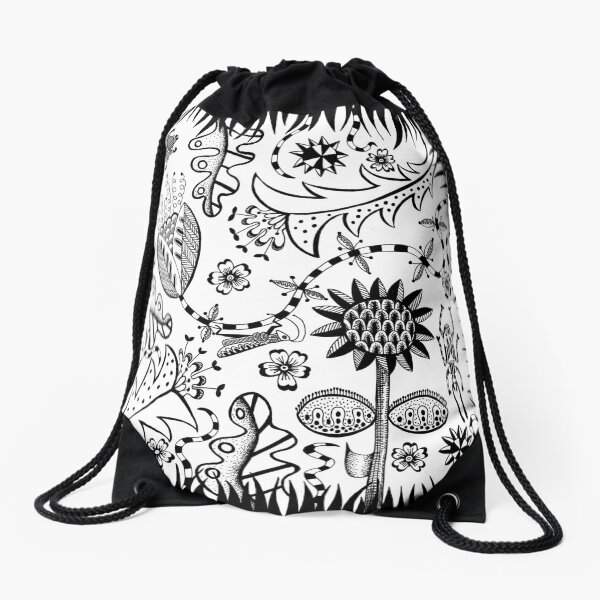 garden party Drawstring Bag